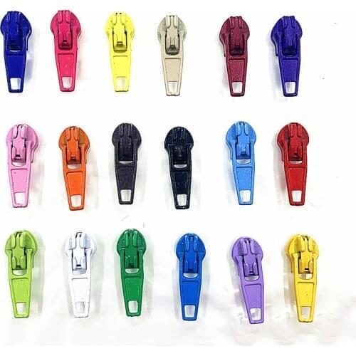30pcs 3#10 Color High-Quality Nylon Zipper Pull Head DIY Handmade Accessories Repair Pillow Quilt Bedding bag, zipper puller