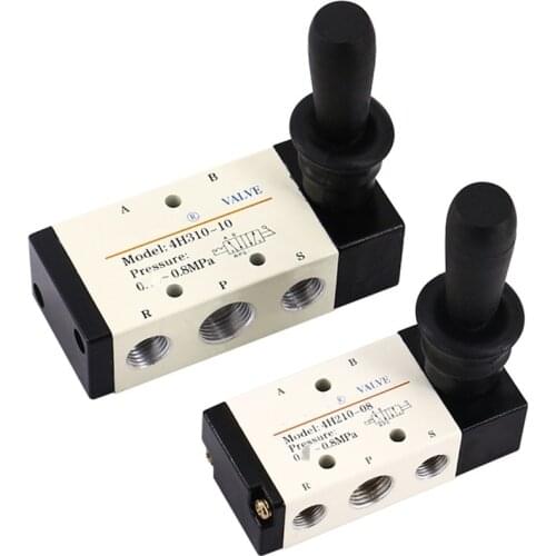 4H210-08 4H310-10 4H410-15 Hand Manual Lever Operate 5 Way Port 2Position Air Control Pneumatic Valve 1/4" 3/8" 1/2" BSP Thread