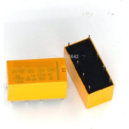5PCS/LOT HK19F HK19F-DC12V-SHG DC12V 8 pins 2pdt DC 12V SHG Coil DPDT 8 Pin 2NO 2NC Power Relays PCB Type
