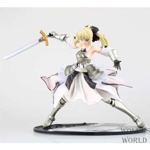 Anime Fate Grand Order Saber Lily Artoria Pendragon with Excalibur PVC Action Figure Collection Model Kids Toys Doll 23cm