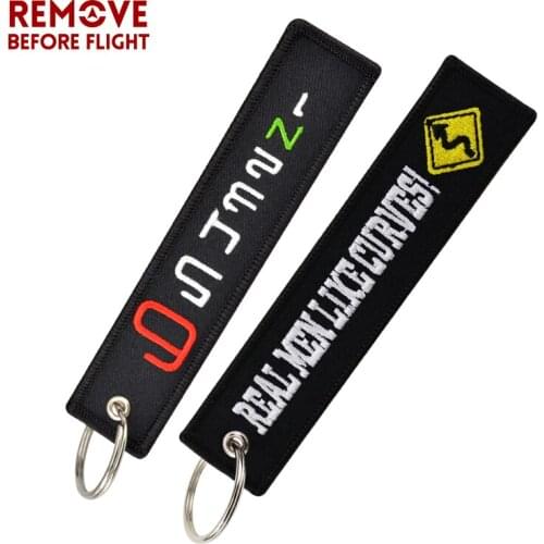 Motorbike Keychain Chaveiro Key Tag Launch Keychain Brand Fashion Car Keychains Woven Tag Real Men Like Curves Motorcycles Key