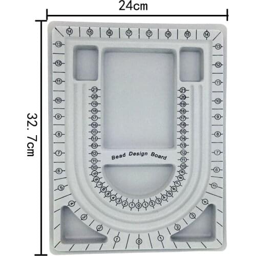 Bead Design in Beading Board and Gray Flock with Lid