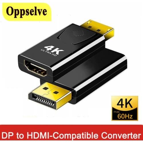 DP To HDMI-compatible Max 4K 60Hz Displayport Adapter Male To Female Cable Converter Display Port Adapter For TV PC Projector