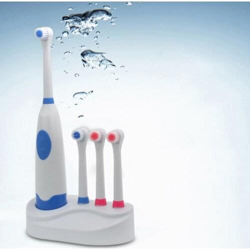 Oral Hygiene Rotary Electric Toothbrush Waterproof Tooth Whitening Household Dental Care With 4 Soft Brush Head TSLM1