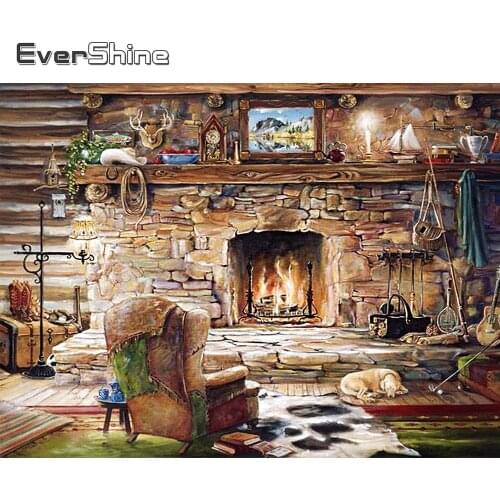 Evershine 5D DIY Diamond Embroidery Christmas Rhinestone Kit Diamond Painting Room Cross Stitch Scenery New Arrival Holiday Gift