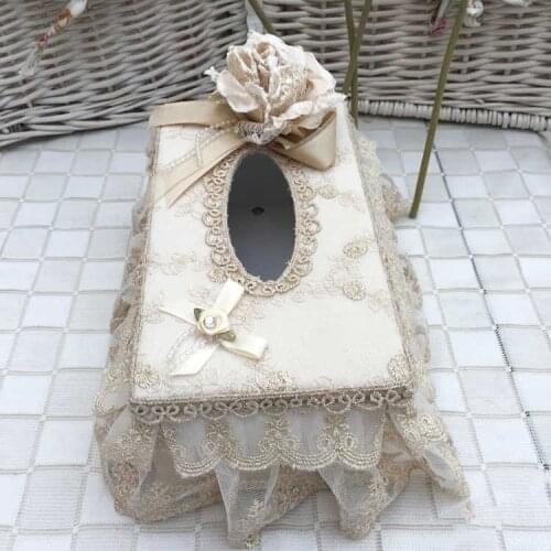 European style Tissue Box Living Room Coffee Table Napkin Tray Modern Hotel Paper Towel Storage Box home party Decoration