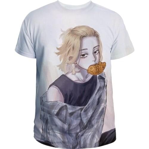 Tokyo Revengers Tee 3D Print Anime Cosplay Oversized T-shirt 4XL Streetwear Loose Unisex Crewneck Short-sleeved 2021 Summer Top