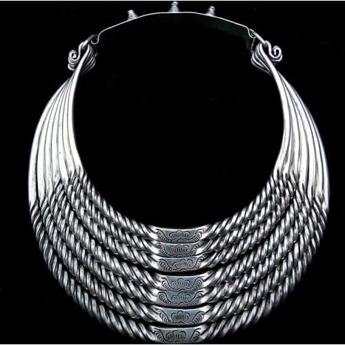 Hot sell new - free shipping Handmade handicrafts silver seven row collar necklace Hairpins