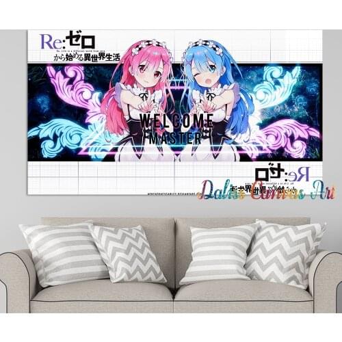 Canvas Anime Ram&rem re: zero Pictures Home Manga Decoration Paintings Poster HD Prints Wall Art Modular Living Room Framed