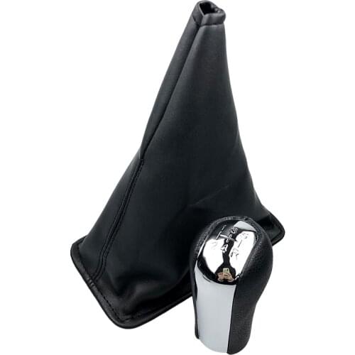 For Toyota Corolla AYGO Verso RAV4 Yaris VITZ URBAN Car Styling Chromed Gear Shift Knob PU Leather Lever Stick Gaiter Boot Cover