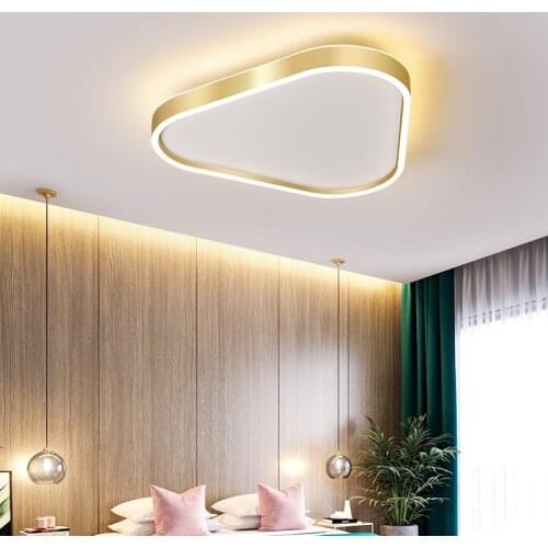 Indoor Bedroom Led Ceiling Lamp Modern Minimalist Nordic Creative Golden Light Luxury Room Lamp Fashion Art Study Room Lamp