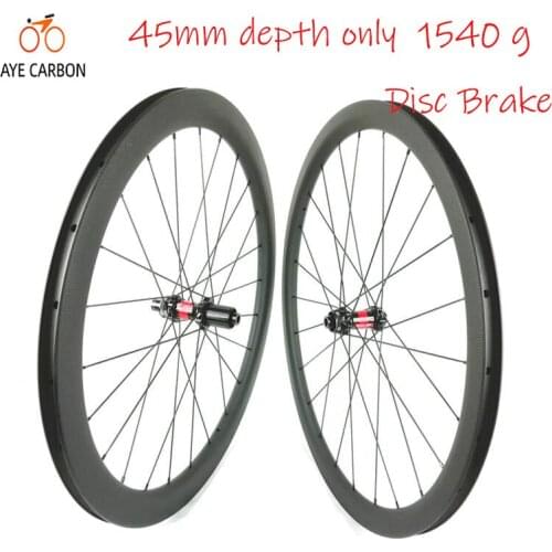 Center lock Disc brake 700c cyclocross carbon road wheels hookless 45mm deep 29mm wide gravel bicycle wheelset tubeless