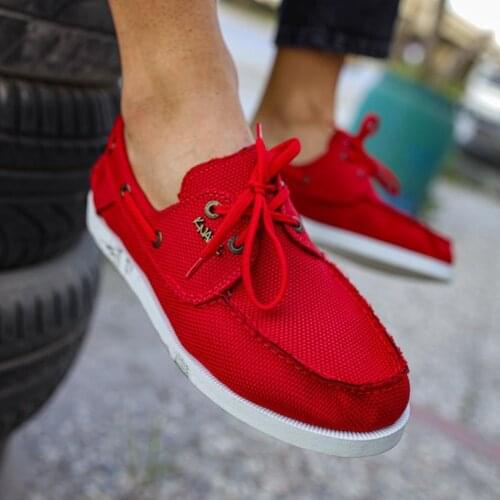 Knack Mevsimlik Keten Ayakkabı 008 Kırmızı Yeni Moda Türk Malı Hızlı Kargo Tüm Kıyafetlere Uygun İndirimli Fiyatlar