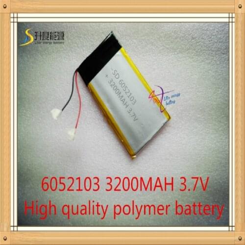 Best Battery Brand 6052103 3.7v 3200mah Lithium Polymer Rechargeable Battery 6mm*52mm*103mm