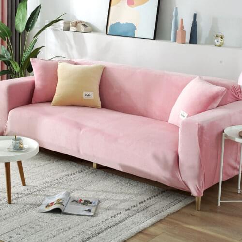 Solid Color Corner Sofa Covers for Living Room Elastic Couch Cover Stretch Sofa Towel L Shape Sofa Need Buy 2pcs