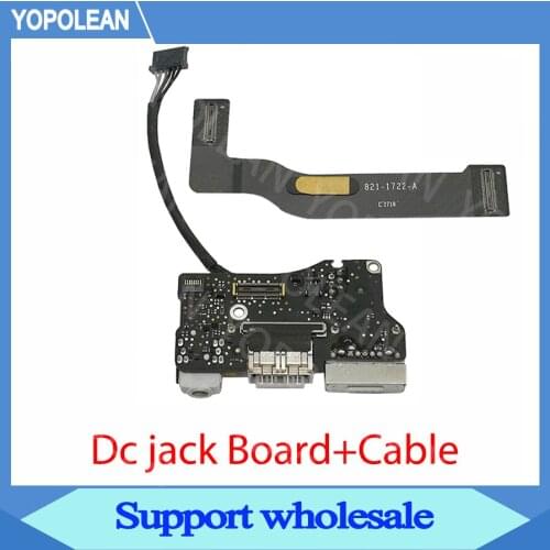 Laptop I/O USB Audio DC-IN Jack Board w/ Cable 820-3455-A 821-1722-A for Apple Macbook Air 13.3" A1466 2013 2014 2015 2017Year