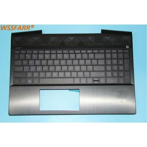 Palmrest Keyboard Bezel for HP Pavilion GAMING 15-CX PC with purple backlight