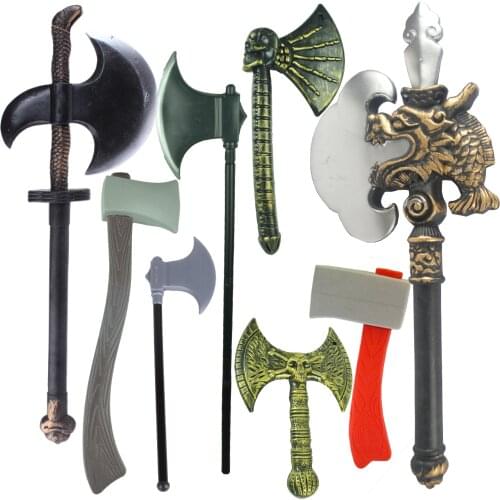 Plastic Axe Halloween Cosplay Decorative Weapons Children Realistic Retro Simulation Fire Fighting Party Props Toys