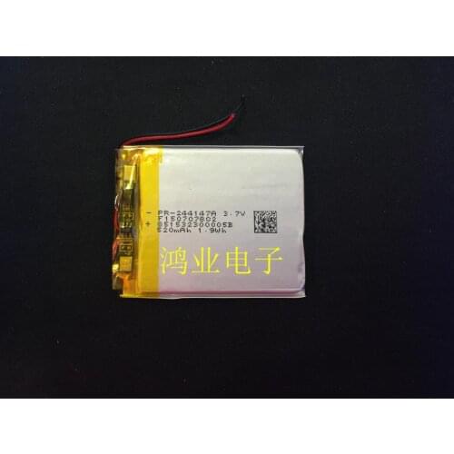 3.7V polymer lithium battery 244147P 520MAH suitable for rechargeable batteries such as MP3 MP4 Rechargeable Li-ion Cell