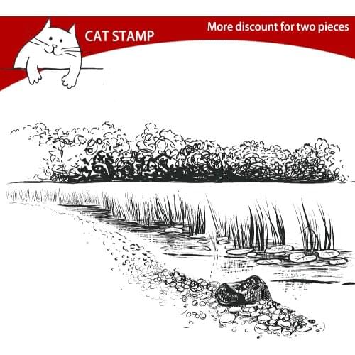 Riverside Scenery Transparent Clear Stamps For Scrapbooking Card Making Photo Album Silicone Stamp DIY Decorative Crafts