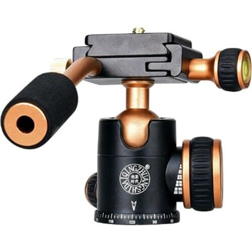 Q160 Professional Travel Camera Tripod Ball Head Handle Pan Head Compatibility for Digital Camera
