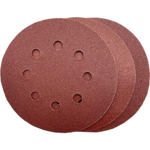 SATC 150mm grit 320 abrasive red automotive sand paper aluminum sandpaper sand disc for wood metal