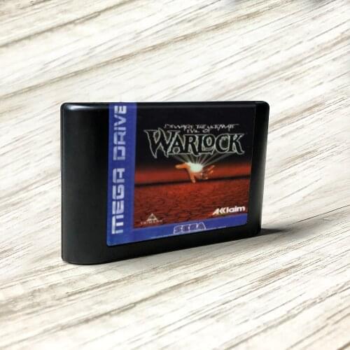 Warlock - EUR Label Flashkit MD Electroless Gold PCB Card for Sega Genesis Megadrive Video Game Console