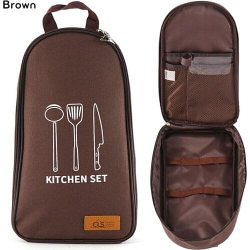 Camping Utensil Outdoor Cooking Accessories 7pc Set Travel Cookware Storage Bag