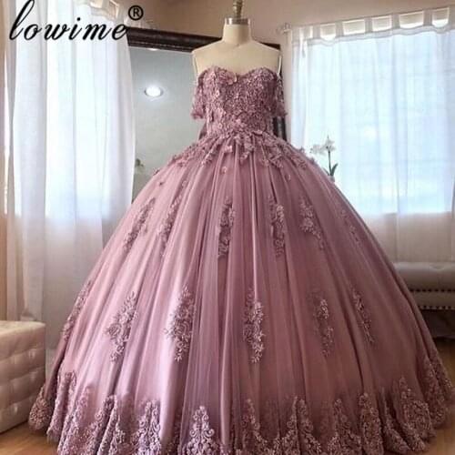 2020 Blush Pink Princess Evening Dresses With Flowers Lace-Up Elegant Celebrity Dresses Women Party Night Formal Pageant Gowns