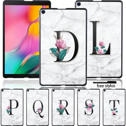 Tablet Hard Shell Case for Samsung Galaxy Tab A 10.1 T510 T515/Tab A 10.5 T590 T595/Tab A 8.0 T290 T295 Letter Slim Back Cover
