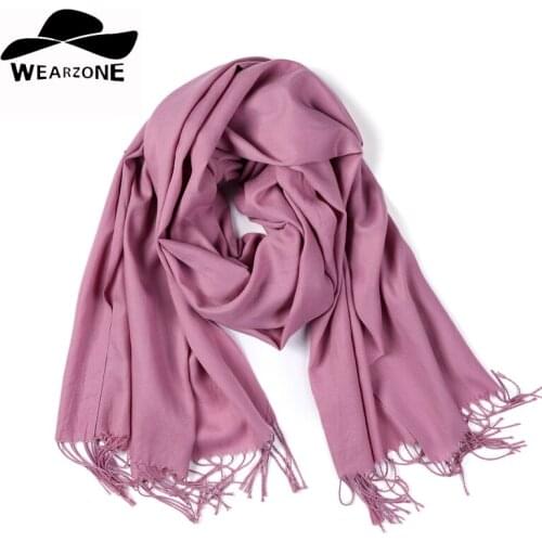 2017 Winter womens Scarves Cashmere Solid Long Scarves Wool Scarf with Tassel Pashmina Cheval poncho Shawls bufandas cuadros