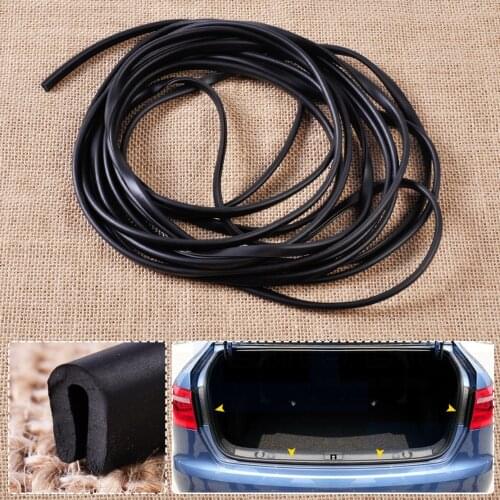 1/4" X 1/8" Universal 20ft Black U Channel Seal Rubber Edge Soft Flexible Weatherstrip 6m for Car Door Body Decor Strip
