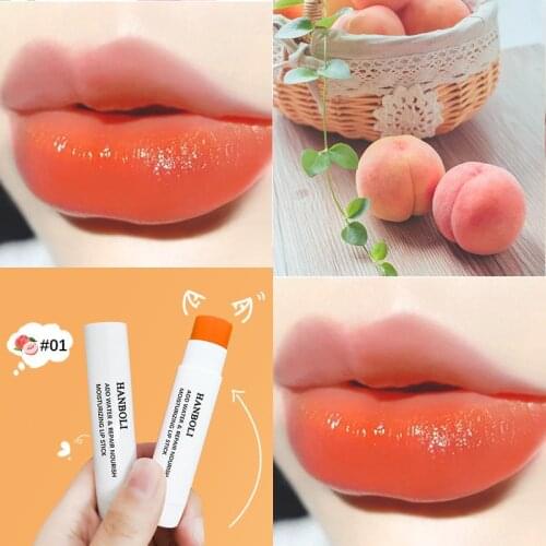 1pcs Orange Moisturizing Lip Balm Waterproof Temperature Color Changing Makeup Lipsticks Long Lasting Nourish Protect Lips Care
