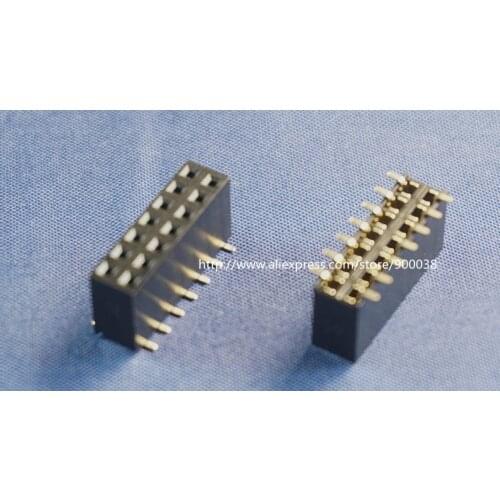 10pcs 2.54mm 2x7 14P Female Header Dual Row Pin Header SMT Plastic height 8.5mm PCB Socket Headers