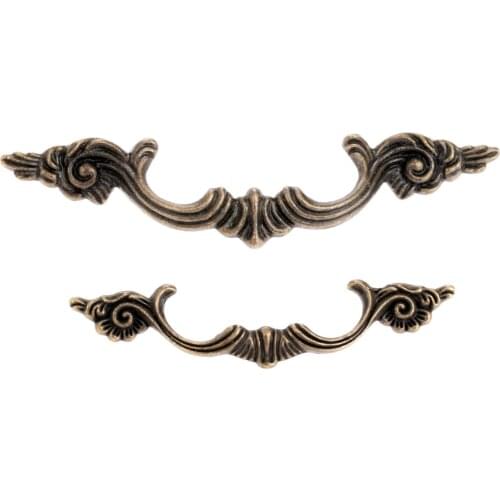 1x Antique Bronze Vintage Furniture Handles Cupboard Drawer Door Knobs Jewelry Box Cabinet Pulls Hardware