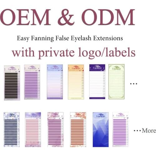 Easy Fanning False Eyelash Extensions Private Labeling 20 Cases