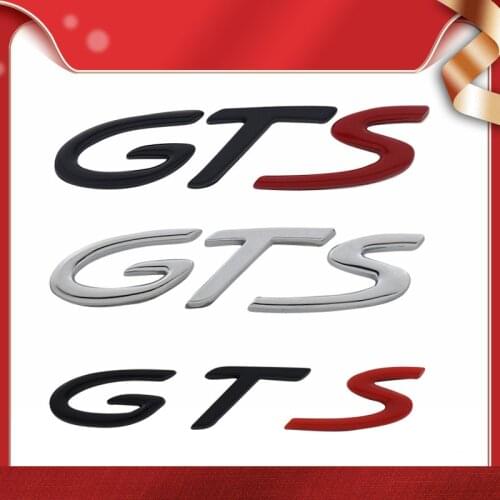 3D GTS for 911 718 928 901 930 car Hood Fender trunk Rear Bonnet Nameplate Decal Emblem Badge Sticker