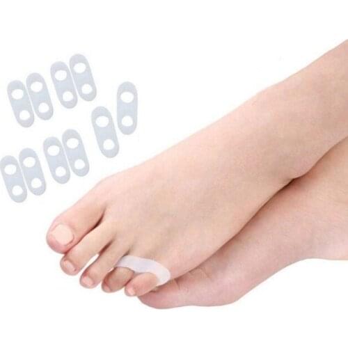 400pcs/lot Hallux Valgus Silicone Correction Foot Care Pinkie Toe Separator Little Toe Protector Bunion Adjuster