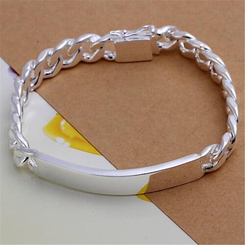 Personalized Men NOBLE 10mm CHAIN silver color noble solid bracelets new listings high quality fashion jewelry Christmas gifts