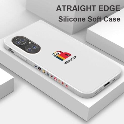 Cases For Huawei P50 Pro Cover Original Fashion Liquid Silicone Shockproof Soft Shell For Huawei P50Pro Cartoon Phone Case