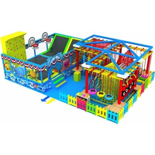 Kids Sport climbing training with trampoline,Combination paradise physical education amusement indoor playground
