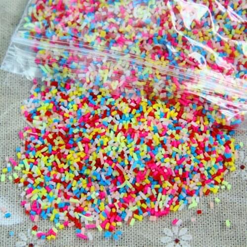 DIY Polymer Clay Fake Candy Sweets Sugar Sprinkle Decorations For Fake Cake Dessert Simulation Food Dollhouse 100g