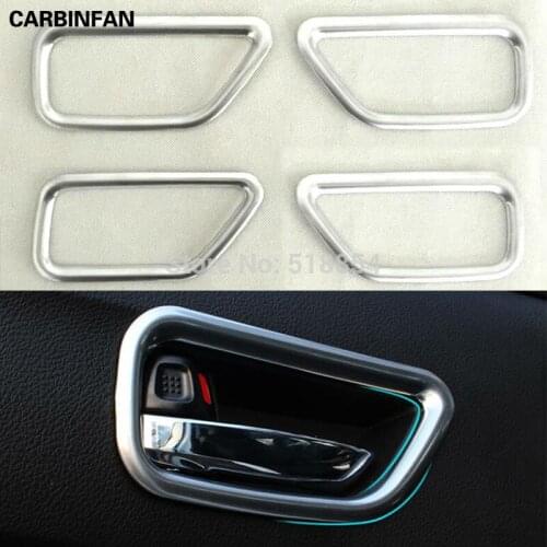 For Suzuki Vitara 2015 Inner Door Frame Abs Chrome Inner Handle Bowl Car Styling Stickers Sequins Handle Bowl Cover Trim Sticker