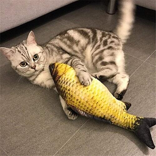 Electric Moving Fish Toy for Cat USB Charger Interactive Cats Chew Bite Toys Supplies Kitten Fish Flop Cat Wagging Toy