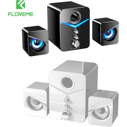 FLOVEME Wired Bluetooth Speaker Combination Loudspeaker Home Theater Subwoofer Music Player Adjustment Speakers For Laptop Phone
