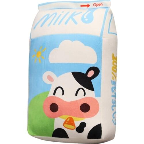 Simulation Milk Plush Toy Pillow Stuffed Milk Tea Soft Doll Milk Pillow Cushion Kid Toy Birthday Gift