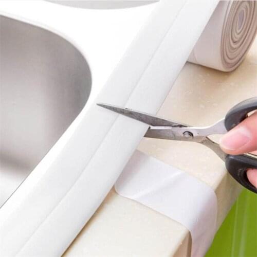 PVC Material Kitchen Bathroom Wall Sealing Tape Waterproof Mold Proof Adhesive Tape Sink Adhesive Tile Crack Repair Mildew Strip