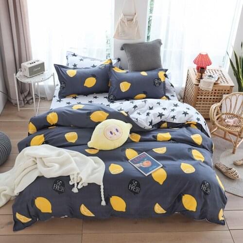 Kuup Quilt Cover Set of Sheets 180x200 Fruits King Size Bedding Set Luxury Queen Size Comforter Sets Adult Bed Linen 220 240 Hom