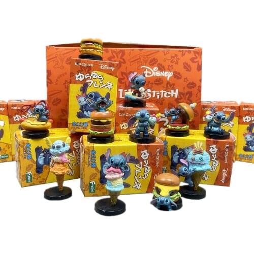 11pcs Disney Lilo Stitch Mini Doll Model Cute Anime Figures Stitch Action Figure Kawaii Cake Decor Christmas Gifts for Kids Toys