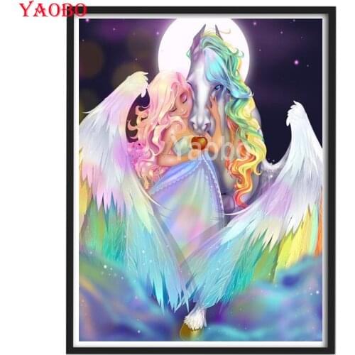 Angel Girl Unicorn diamond painting mosaic 5d diy handmade embroidery kit full square Round drill 5d cross stitch home decor